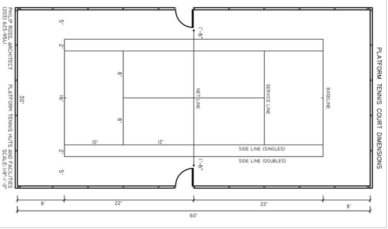 Platform Tennis Court Dimensions