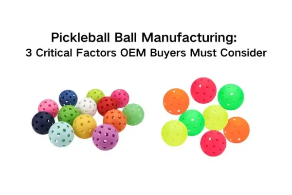 Pickleball Ball Manufacturing: 3 Critical Factors OEM Buyers Must Consider