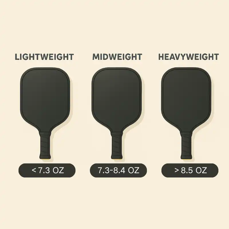 Pickleball Paddle Weight Range